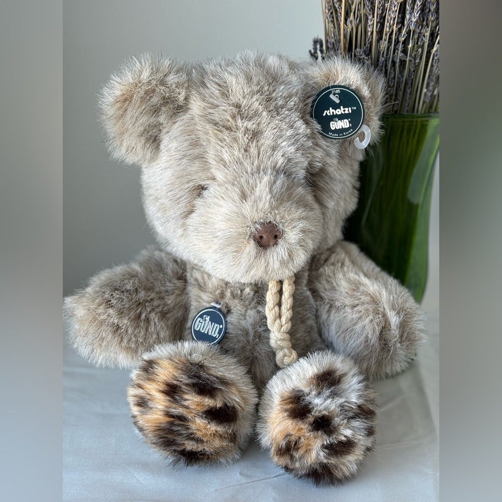 Vintage GUND Schatz Plush Bear #2185 - Made in Korea - With Original Hang Tag